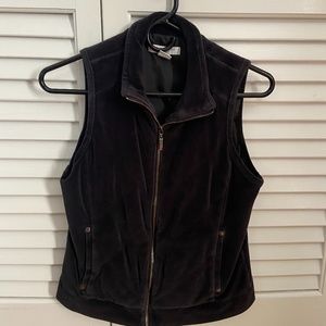 Black velour vest
